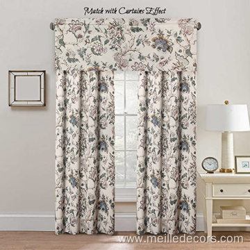 Home Textiles Printed Floral Window Valance Curtains